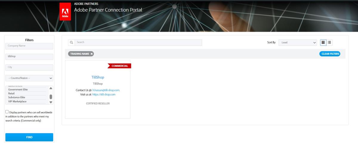 Adobe Partner Connection Portal - TillShop Certified Reseller